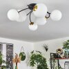 CHEHALIS Ceiling Light - glass gold, black, 6-light sources
