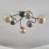 CHEHALIS Ceiling Light - glass gold, black, 6-light sources