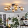 CHEHALIS Ceiling Light - glass gold, black, 6-light sources