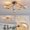 CHEHALIS Ceiling Light - glass gold, black, 6-light sources