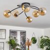 CHEHALIS Ceiling Light - glass gold, black, 6-light sources