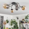CHEHALIS Ceiling Light - glass Amber, Smoke-coloured, 6-light sources