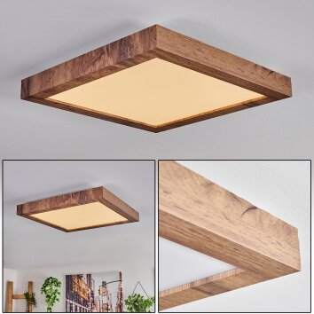 BEALETON Ceiling Light LED brown, Wood like finish, 1-light source