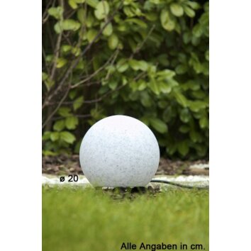 Leuchten-Direkt FADIA garden light grey, white, 1-light source