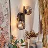 CHEHALIS Wall Light - glass clear, Smoke-coloured, 2-light sources