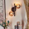CHEHALIS Wall Light - glass Smoke-coloured, 2-light sources