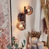 CHEHALIS Wall Light - glass Smoke-coloured, 2-light sources