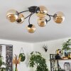CHEHALIS Ceiling Light - glass Amber, 6-light sources