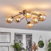 CHEHALIS Ceiling Light - glass Amber, 6-light sources