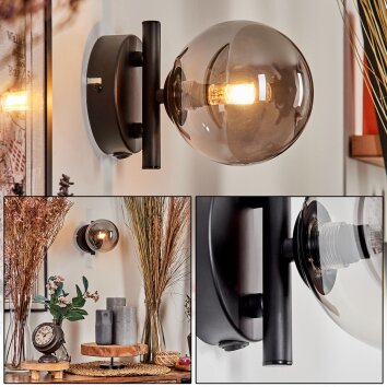 CHEHALIS Wall Light - glass Smoke-coloured, 1-light source