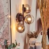 CHEHALIS Wall Light - glass clear, Smoke-coloured, 3-light sources