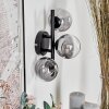 CHEHALIS Wall Light - glass clear, Smoke-coloured, 3-light sources