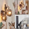 CHEHALIS Wall Light - glass clear, Smoke-coloured, 3-light sources
