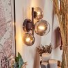 CHEHALIS Wall Light - glass clear, Smoke-coloured, 3-light sources