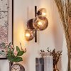 CHEHALIS Wall Light - glass clear, Smoke-coloured, 3-light sources