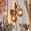 CHEHALIS Wall Light - glass clear, Smoke-coloured, 3-light sources