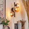 CHEHALIS Wall Light - glass Amber, clear, Smoke-coloured, 3-light sources