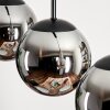 GASTOR Pendant Light - glass chrome, Smoke-coloured, 4-light sources