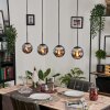 GASTOR Pendant Light - glass chrome, Smoke-coloured, 4-light sources