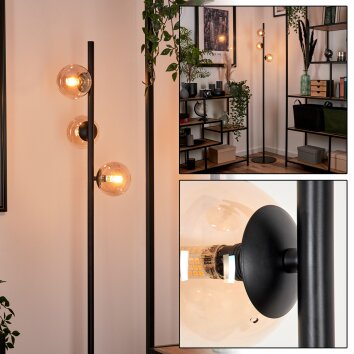 REMAISNIL Floor Lamp - glass Amber, 3-light sources