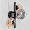 CHEHALIS Wall Light - glass Amber, clear, Smoke-coloured, 3-light sources