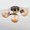 CHEHALIS Ceiling Light - glass gold, black, 3-light sources