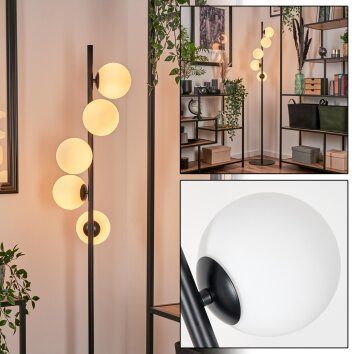 REMAISNIL Floor Lamp - glass white, 5-light sources