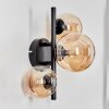 CHEHALIS Wall Light - glass Amber, 3-light sources