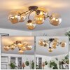 CHEHALIS Ceiling Light - glass Amber, 6-light sources