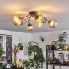 CHEHALIS Ceiling Light - glass Amber, 6-light sources