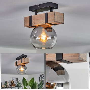 MONTGOMERY Ceiling Light - glass Ecru, black, 1-light source