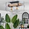 MONTGOMERY Ceiling Light - glass Ecru, black, 2-light sources