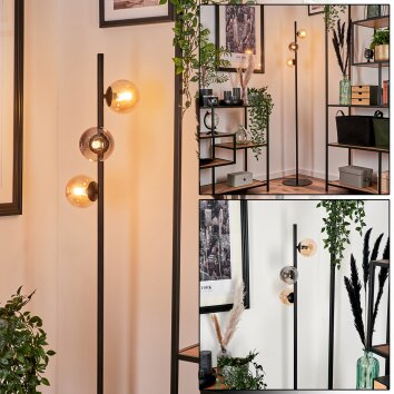 REMAISNIL Floor Lamp - glass Amber, Smoke-coloured, 3-light sources