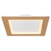Globo CLAY Ceiling Light LED Wood like finish, white, 1-light source
