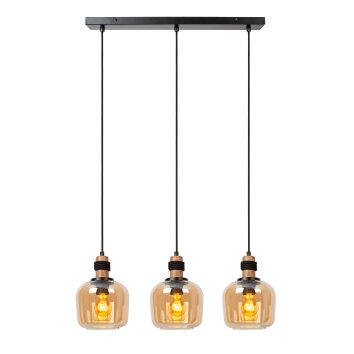 Lucide ILONA Pendant Light black, 3-light sources