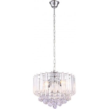 Globo chandelier chrome, clear, 4-light sources