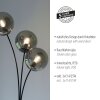 Leuchten-Direkt GREEN WIDOW Floor Lamp Ecru, black, 3-light sources