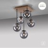 JUST LIGHT GERDA WIDOW Ceiling Light Ecru, black, 5-light sources