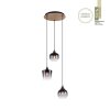 Leuchten-Direkt GREEN ZEA Pendant Light Ecru, black, 3-light sources