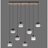 Leuchten-Direkt GREEN ZEA Pendant Light Ecru, black, 8-light sources