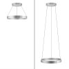 Paul-Neuhaus PURE E-CLIPSE Pendant Light LED silver, 2-light sources, Remote control
