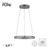 Paul-Neuhaus PURE E-LOOP Pendant Light LED grey, 2-light sources, Remote control