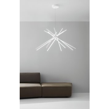 Lutec SHANGHAI Pendant Light LED white, 8-light sources