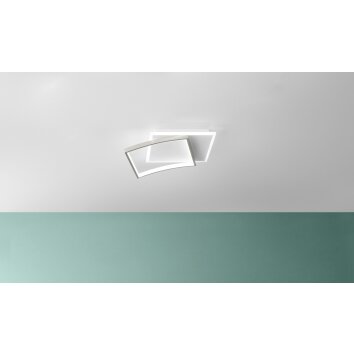 Lutec OVEST Ceiling Light LED silver, white, 1-light source