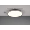 Trio YUMA Ceiling Light LED titanium, 2-light sources, Remote control, Colour changer