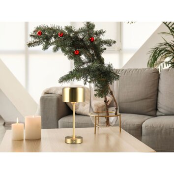 Reality JEFF Table lamp LED brass, 1-light source