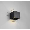 Reality TALENT Outdoor Wall Light LED black, 2-light sources, Motion sensor