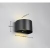Reality TALENT Outdoor Wall Light LED black, 2-light sources, Motion sensor
