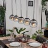 Gastor Pendant Light - glass 15 cm clear, Smoke-coloured, 5-light sources