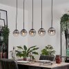 Gastor Pendant Light - glass 15 cm clear, Smoke-coloured, 5-light sources